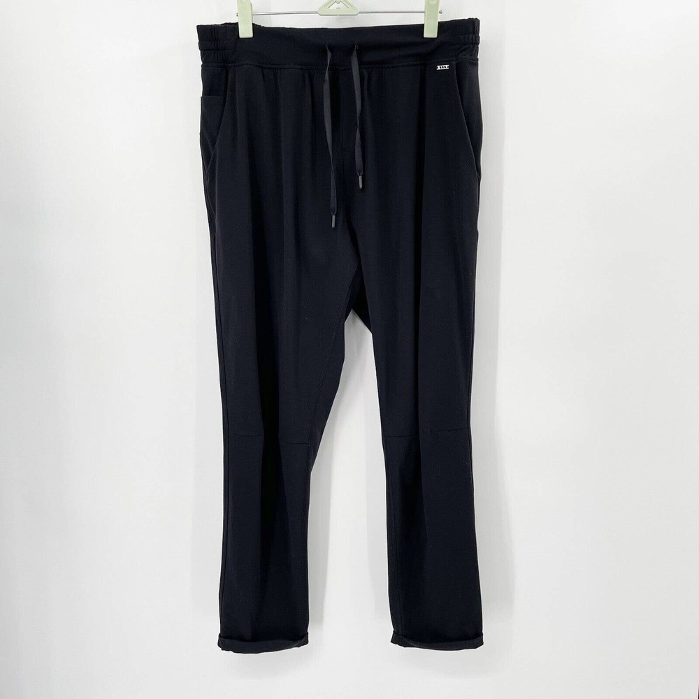 Uniquely Lorna Jane Recovery Infrared Jogger Pants Sz S Black Cuffed Pockets